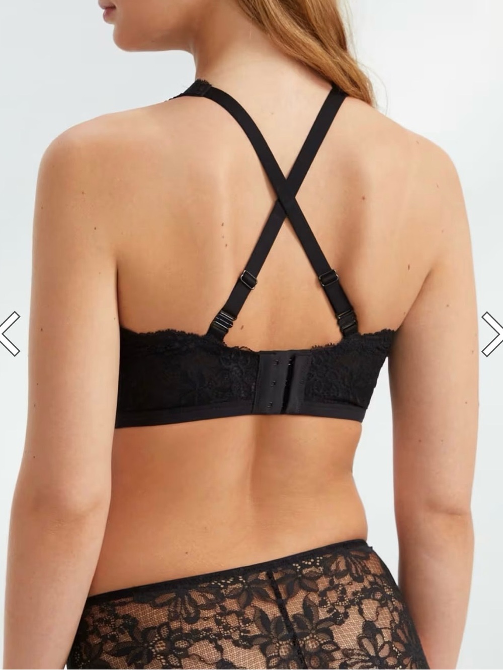 Bare Necessities Black Show Off Lace Cami Bra 34D Sexy Coverage - Picture 2 of 7
